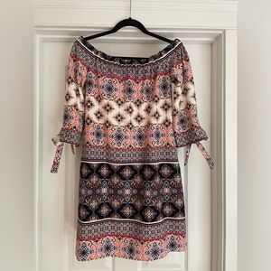 Vince Camuto Off-the-Shoulder Print Dress